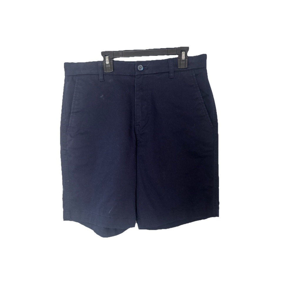 Chaps Shorts Mens 31x8‎ Navy Stretch Cotton Chino Casual Preppy Golf Office